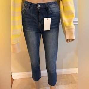 EVIDNT  STRAIGHT LEG  JEANS CAPRI SIZE 24 SKINNY NWT